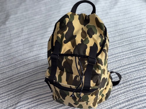 A Bathing Ape Classics Yellow ape camouflage Rucksack / Backpack Made in Japan