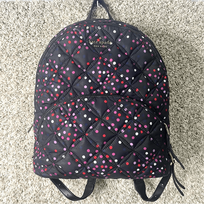 Kate Spade Black and Pink Backpack Kate Spade Wilson Road Pink Small Backpack Nylon Leather NEW  main image 3