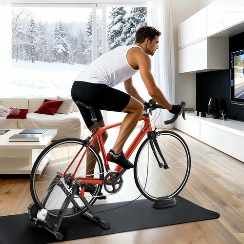 Bike Trainer - Magnetic Stationary Bike Stand for 26-28" & 700C Wheels - Adju... - Picture 3 of 9