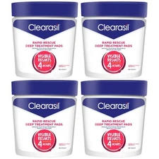 4-New Clearasil Ultra Rapid Action Acne Treatment Pore Cleansing Pads, 90 Count
