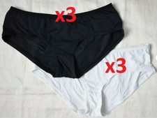 Firetrap set of 6 Plain Briefs Shorts Ladies size 8 XS Black White