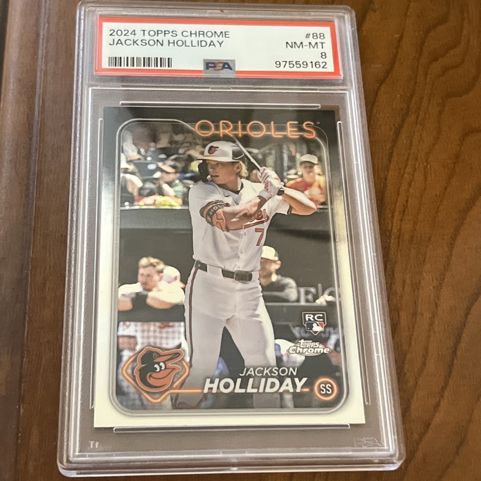 2024 Topps Chrome - #88 Jackson Holliday (RC) PSA 8