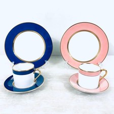 FITZ AND FLOYD Cup & Saucer Dessert Plate Set