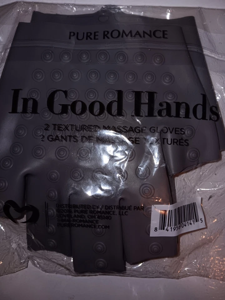 Juego de masaje Pure Romance - Guantes en buenas manos - Loción de masaje Heli Foto 2 de 4