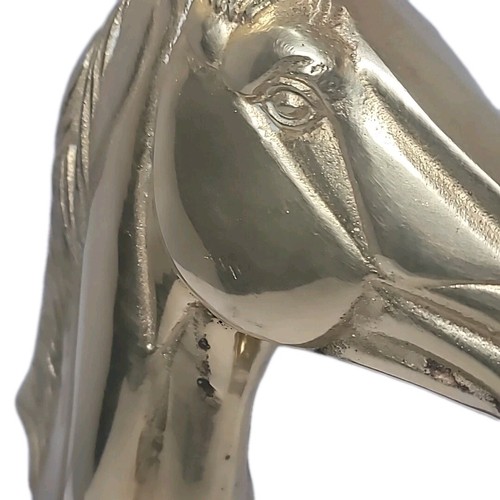 Vintage Brass Horse Head Figure 8.5" Brass Base - Picture 21 of 23