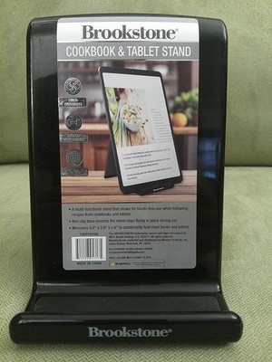 Brookstone Mobile Phone Tablet Cookbook Plastic Holder, New, BLACK