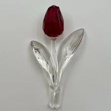 NIB 2003 SCS SWAROVSKI RED TULIP FLOWER.