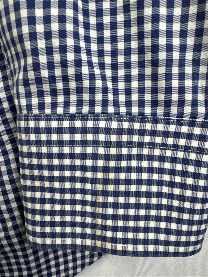 Peter Millar Shirt Mens XL Blue Check Crown Soft Long Sleeve Button Down - Image 3 of 4