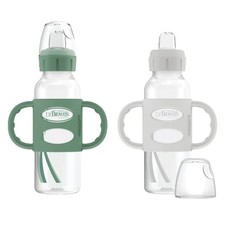 dr. Brown' s 2 Milestones Narrow Sippy Spout Bottle With 100 Silicone Handles
