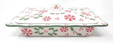 Temptations Seasonal Holly Casserole  Baker 1.5 qt  with Lidit T49986