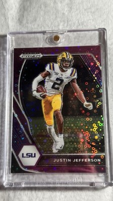 2021 Mosaic Draft Picks Justin Jefferson Purple Prizm 36/50 LSU Vikings