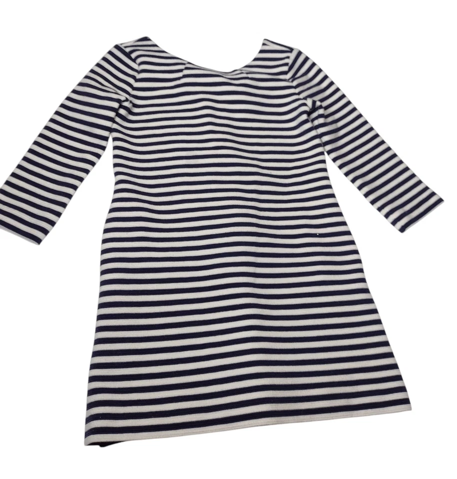 Lily Pulitzer Kids Charlene Striped Dress Sz S Back Zip Pockets Stretch Nautical - Image 2 of 4