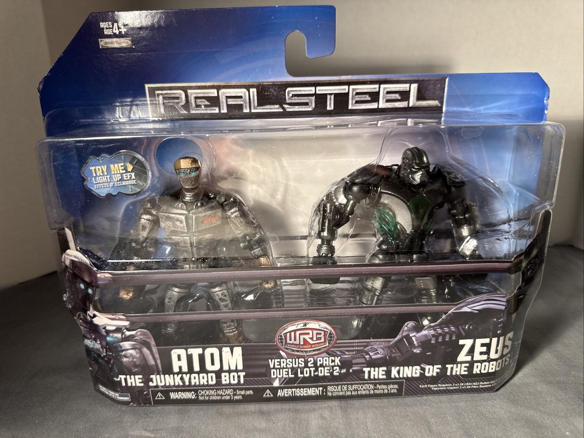 Real Steel Jakks Pacific Atom Vs Zeus Pack EFX Light Up Action