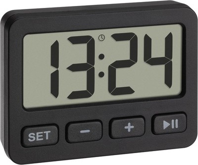 TFA Dostmann Digitale Miniuhr, 60.2036.01, mit Weckfunktion, Stoppuhr, Timer,