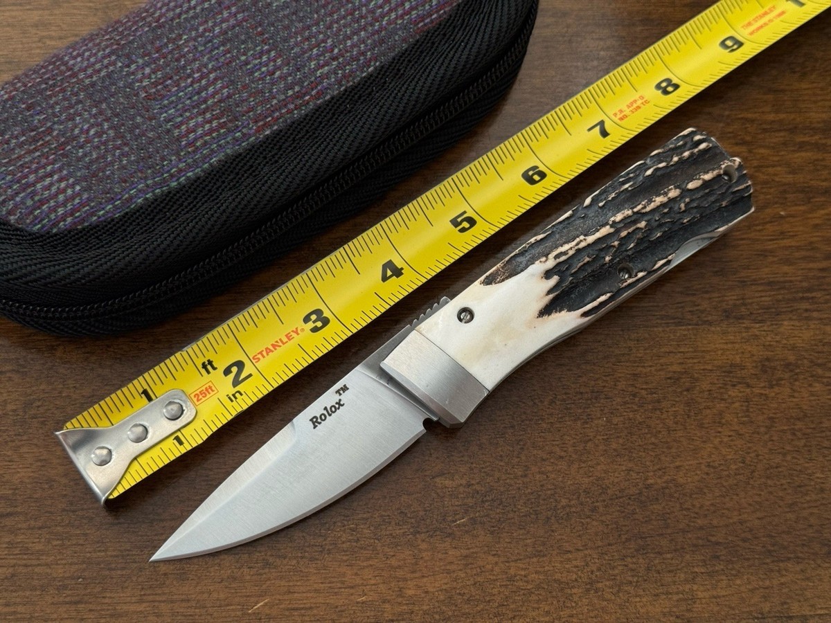 Rare VTG Benchmark Rolox Folding Knife Nice Handle Made In USA 7.5