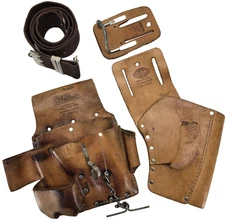 Carpenters Tool Pouch Web Belt Drill And Hammer Holder Combo