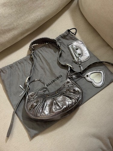 Balenciaga Le Cagole Shoulder Bag XS in Silver