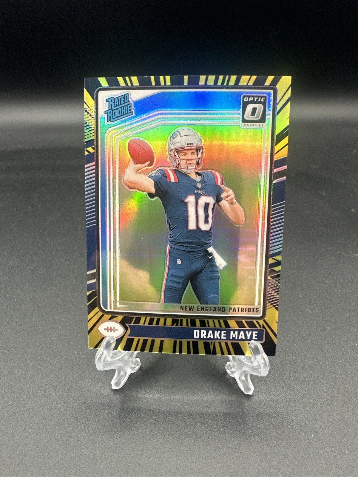 2024 Panini Donruss Optic Rated Rookie Drake Maye #229 Electricity Holo /75