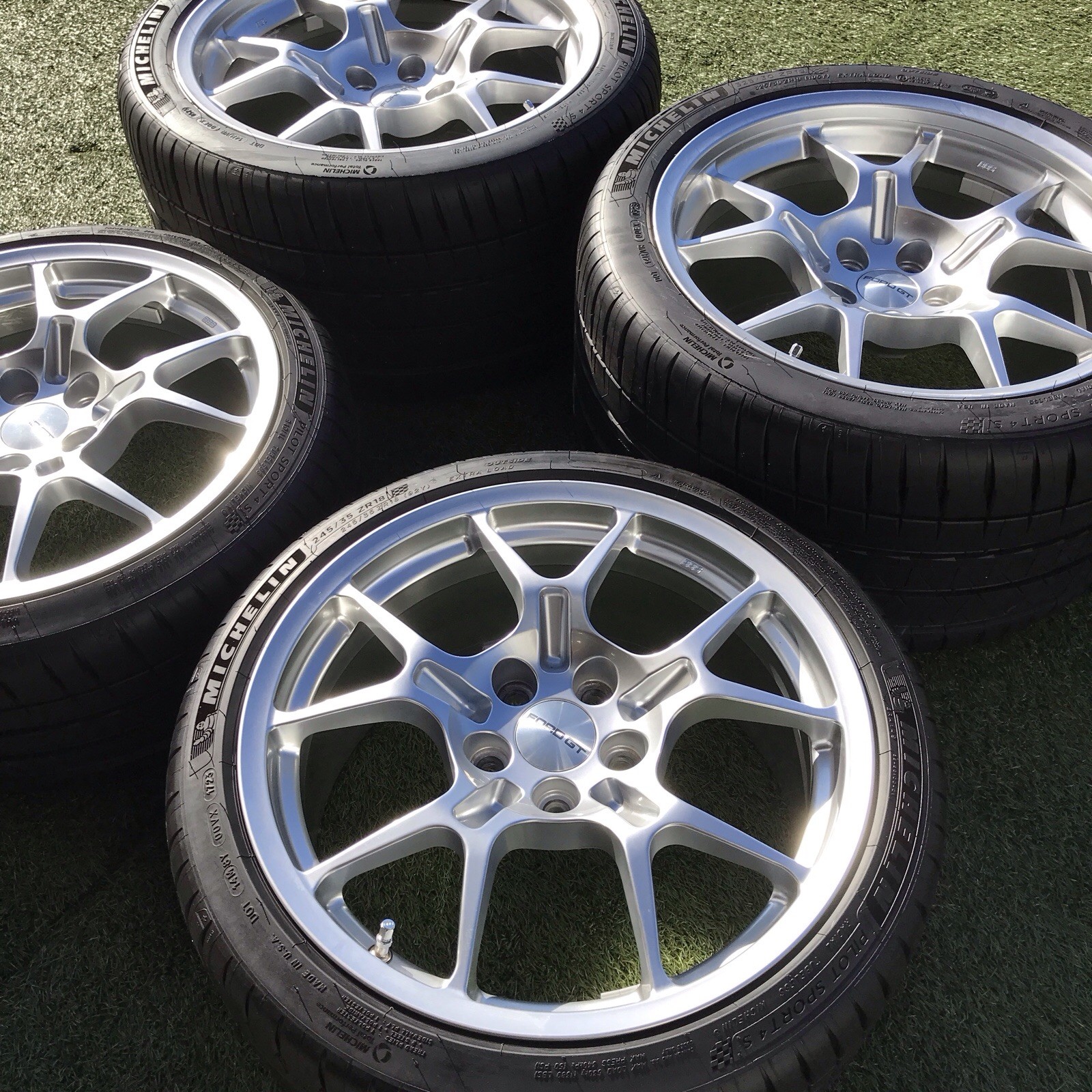 18 19 FORD GT RIMS TIRES OEM GENUINE SET FACTORY WHEELS 4G7V1007DA BBS