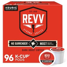 REVV No Surrender Dark Roast Coffee - 96 K-Cup Pods