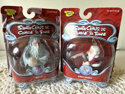 Memory Lane Santa Claus is Comin to Town Dingle Kringle Winter Figurine Vtg 2004