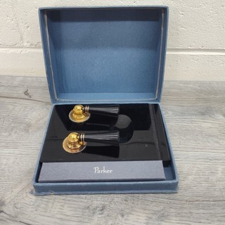 Parker Duofold Fountain Pen Desk Set Box Onyx Base Parts Janesville WIS VTG