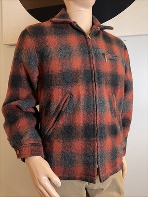 New Vtg Spiewak Golden Fleece Mens Sz 40 Buffalo Check Wool* Jacket Emar Zipper