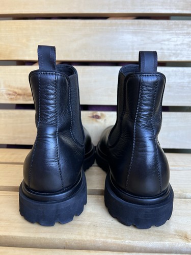 OFFICINE CREATIVE Black Leather Men’s Fashion Boots Sz. EU 42.5 US 9.5 UK 8.5 - Picture 6 of 19
