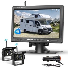 1080P Digital Wireless Rear View 7'' BSD Monitor  2x Backup Camera For Truck RV