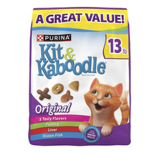Purina Kit & Kaboodle Dry Cat Food - Chicken Liver Turkey Ocean Fish - 13 lb Bag 2.16 per pound