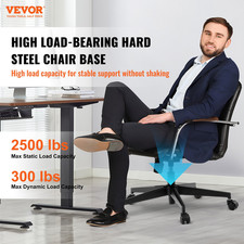 28" Heavy Duty Metal Office Chair Base Replacement, 2500 lbs Capacity