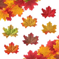 Fake Fall Maple Leaves, 300PCS Artificial Fall Leaves Faux Autumn Leaves for ...