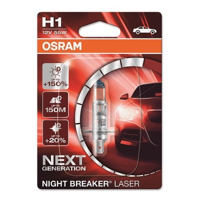 OSRAM NIGHT BREAKER  LASER H1 NEXT GENERATION HALOGEN SCHEINWERFERLAMPE 12V