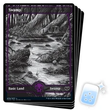 SWAMP (273) (FULL ART) X4 Innistrad: Crimson Vow VOW Magic MTG MINT CARD
