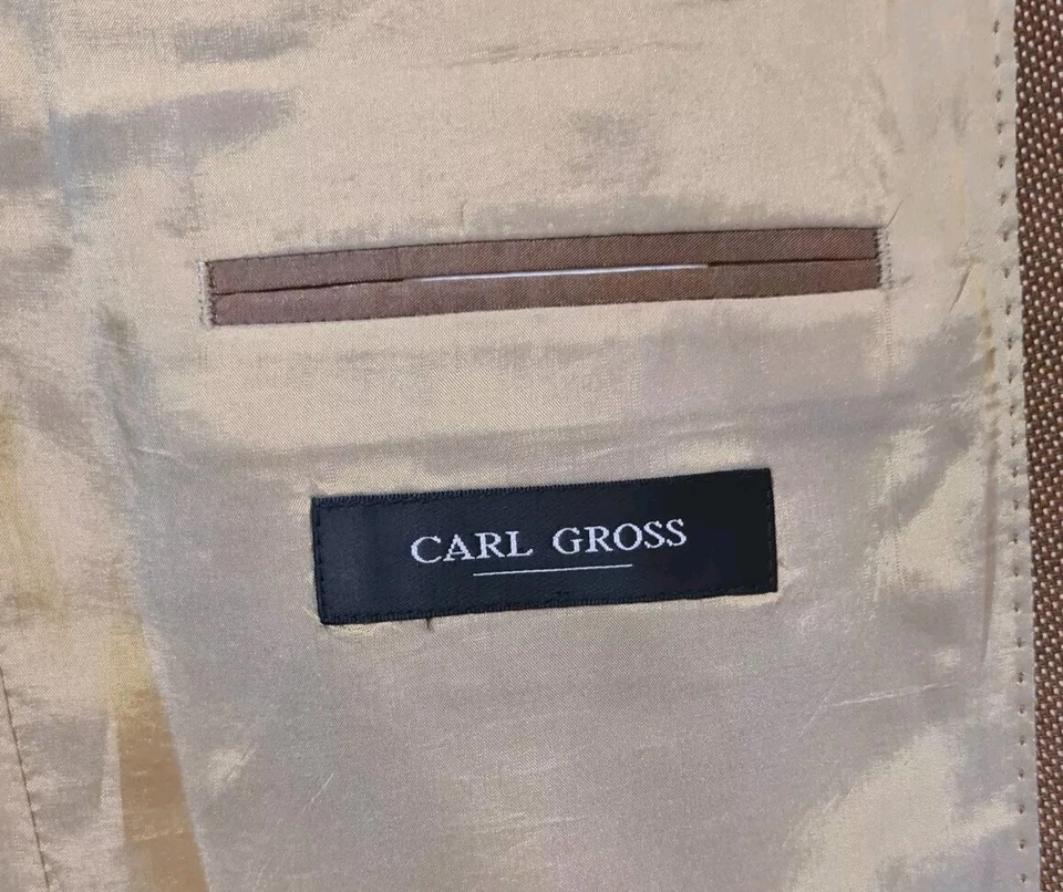 Chaqueta Blazer Carl Gross Marrón Tobias Mezcla Lana Talla 44R Foto 4 de 4