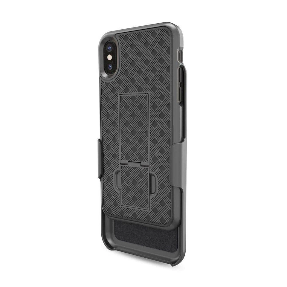 For iPhone 14 15 Pro Max 13 12 8 7+ Hard Case Cover with Kickstand and Belt Clip - Image 3 of 4