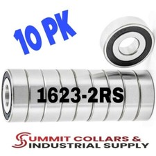 (10PK) 1623 2RS SEALED BALL BEARING 5/8 ID X 1-3/8 OD X 7/16W SHIPS SAME DAY