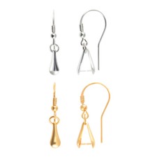 Sterling Silver Earrings Fish Hooks 29.5x4.5mm  Different Platings