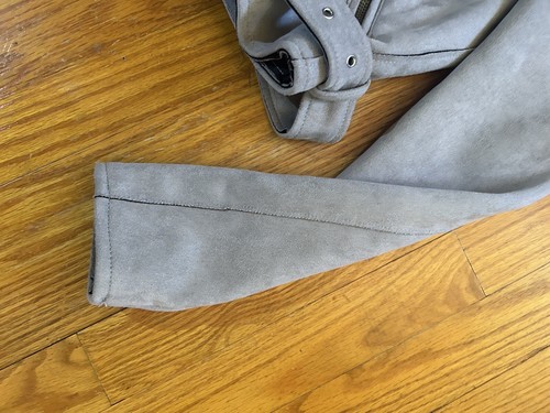 Guess Cropped Moto Zipper Jacket Gray XS - Picture 6 of 11