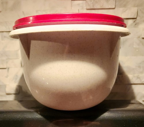 Vintage Tupperware SPECKLED Rührschüssel #270-5 + rosa Deckel #238-18 - Bild 7 von 7