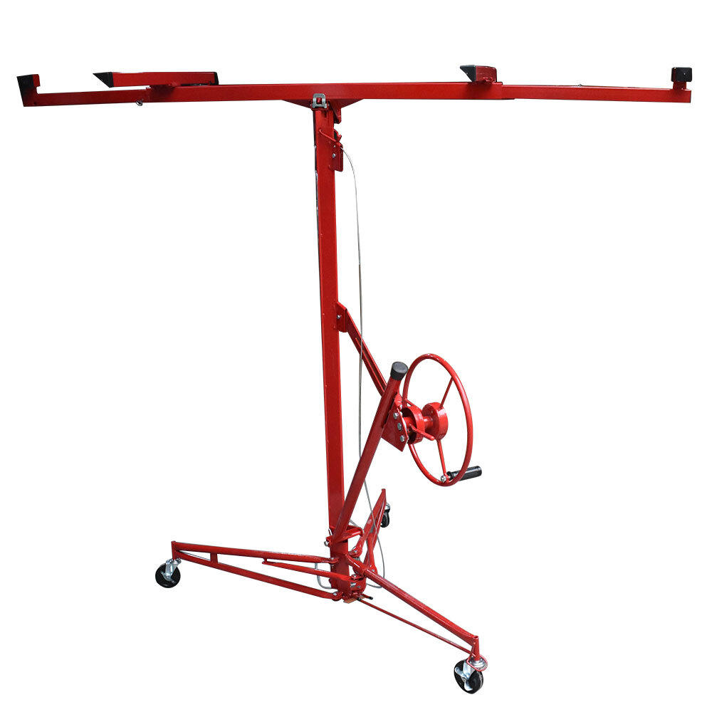 16FT Drywall Lift Plasterboard Panel Sheetrock Hoist Lifter With Safety Lock 16'