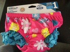 SwimSchool Reusable Swim Diaper Pink 12 mo 18-22 lbs Level 1 UPF-50 NEW 