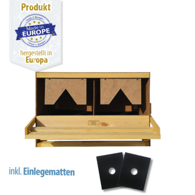 Legenest - Abrollnest - Hühnernest - Holz - 2 Abteilungen groß - Unterteil