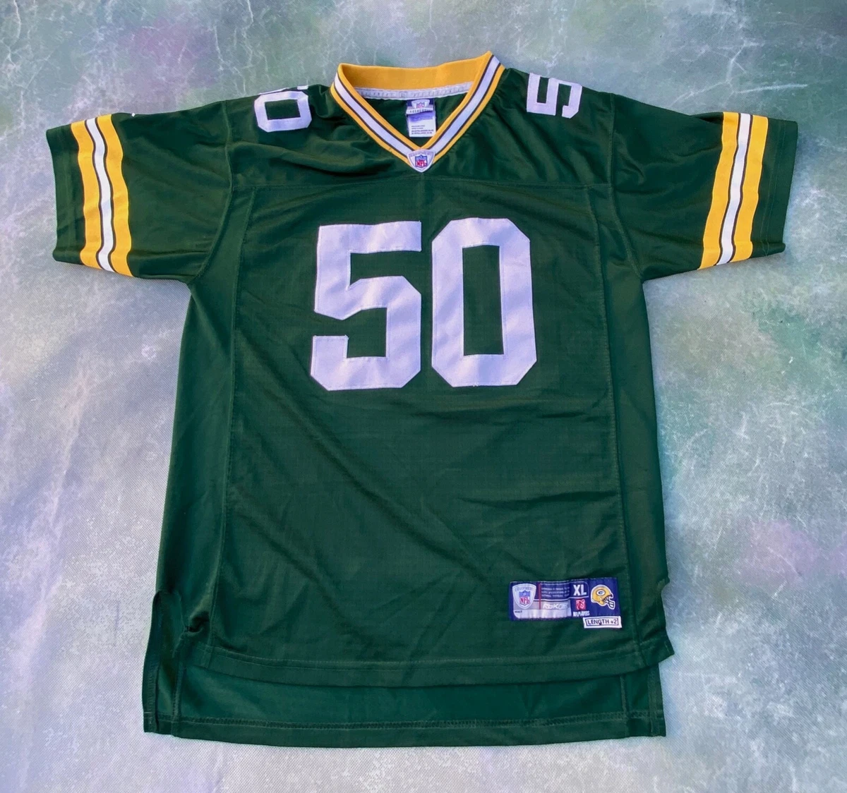 Reebok NFL Green Bay Packers AJ Hawk #50 Jersey Size Youth XL (18-20).