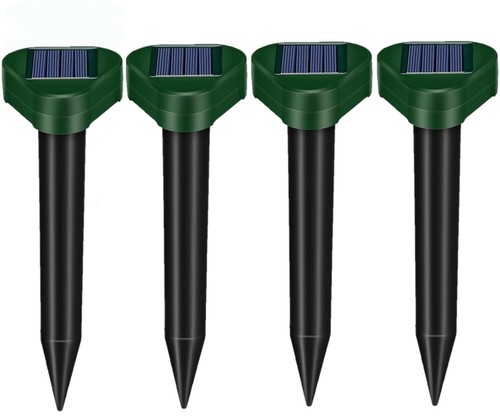1 pack of 4 Solar Power Ultrasonic Repellent Mice Gopher Mole Pest SnakeRepeller - Picture 10 of 12