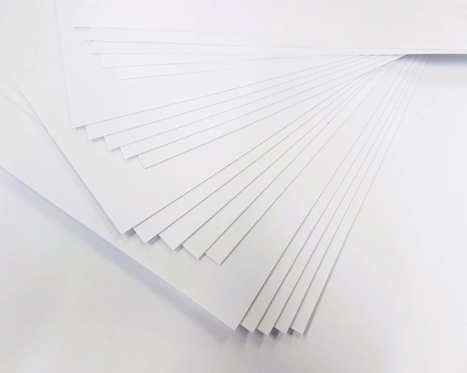 White Polystyrene Sheet 5 Pack Matt Finish Plasticard HIPS 0.25 0.50, 0.75 & 1mm - Image 4 of 4