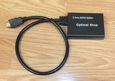 Optimal Shop Black 2 Ports HDMI Splitter n- 1 in 2 Out For TV  READ 