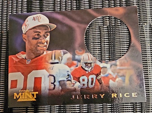 1996 PINNACLE MINT FOOTBALL JERRY RICE 16 COLLECTION 49ERS NFL CUT OUT ...