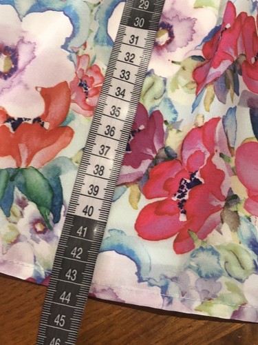 Colourful Midi Skirt Back Zip Size16 Forever New Lined Good Condition Polyester - Picture 5 of 5