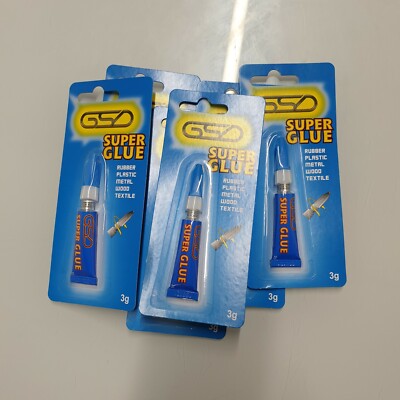 6 x Sekundenkleber 3g Flüssigkeit Tube Universal Stärke 6 Packungen Kostenloser Versand UK 